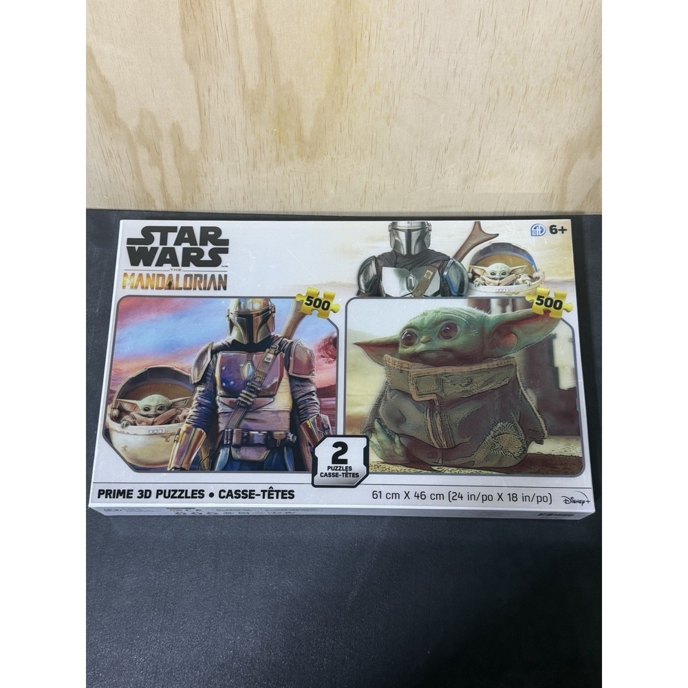 Star Wars Mandalorian Grogu Baby Yoda 2x 500 Piece Puzzle Set Disney New